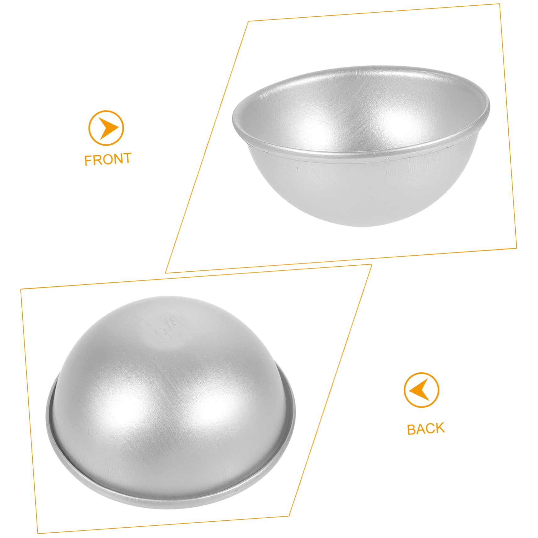SEWACC Lot de 12 Moules en Alliage D'aluminium Demi-sphériques pour Bricolage, Moule à Pâtisserie Facile à Ranger, pour DIY et Création de Bombes de Bain