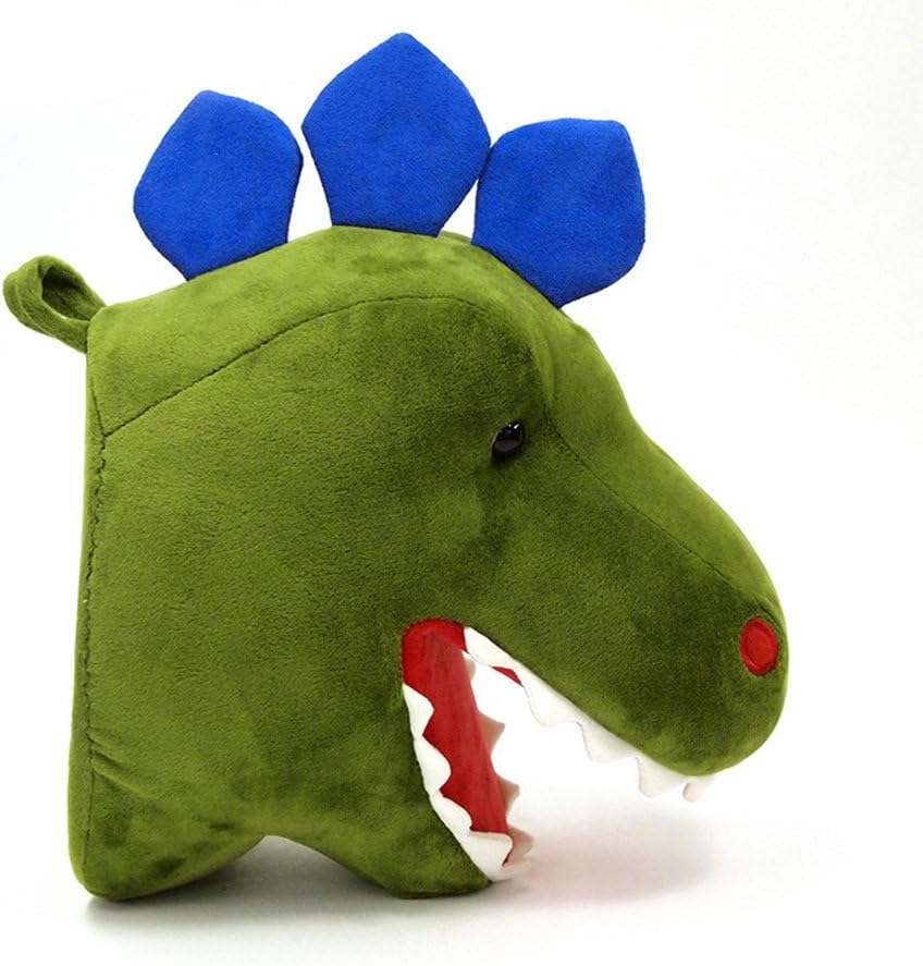 GUND Chomper Plush Dinosaur Head Stuffed Animal Hanging Wall Décor, Green, 15”