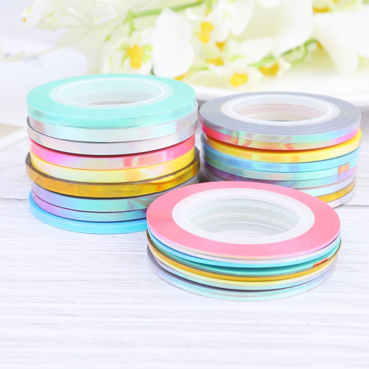 27pcs DIY Nail Art Striping Tape Sticker Set for False Nails and Toes