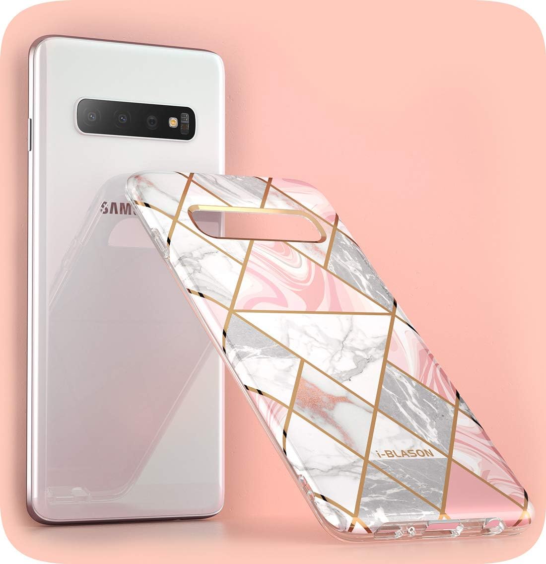 i-Blason Cosmo Lite Designed for Galaxy S10 Plus Case, Slim Stylish Protective Bumper Case with Camera Protection for Samsung Galaxy S10 Plus (2019 Release), Marble