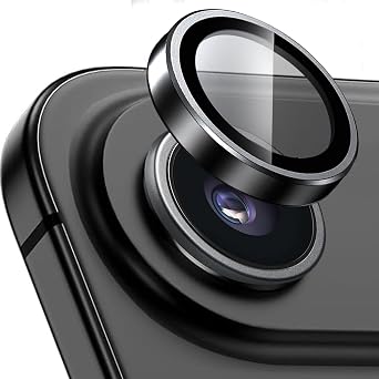 Camera Lens Protector for iphone Air, Individual Lens Protectors, Scratch-Resistant Ultra-Thin Tempered Glass with Aluminum Edging for Apple iphoneAir 6.5" [ Phone Case Friendly]Black