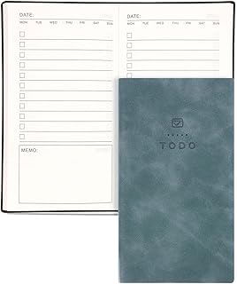A6 Time Management Planner - 196 Pages To Do List Notebook for Daily Tasks, Work, and Personal Scheduling | Portable & Compact Daily To Do List Notepad for Organization(Sky Blue)
