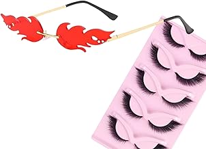 Fusked Fire style Glasses Sun Glasses Stylish and Trendy party glasses Multicolor | Fire Flame Sunglasses Flame Rimless Sunglasses Rimless Wave Glasses Fire Shape Glasses Eyewear