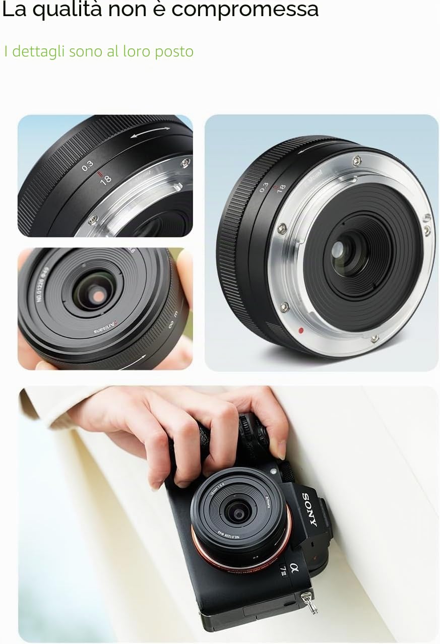 7artisans Obiettivo grandangolare Full Frame da 18 mm f/5.6 con messa a fuoco manuale per fotocamere mirrorless Nikon Z Mount