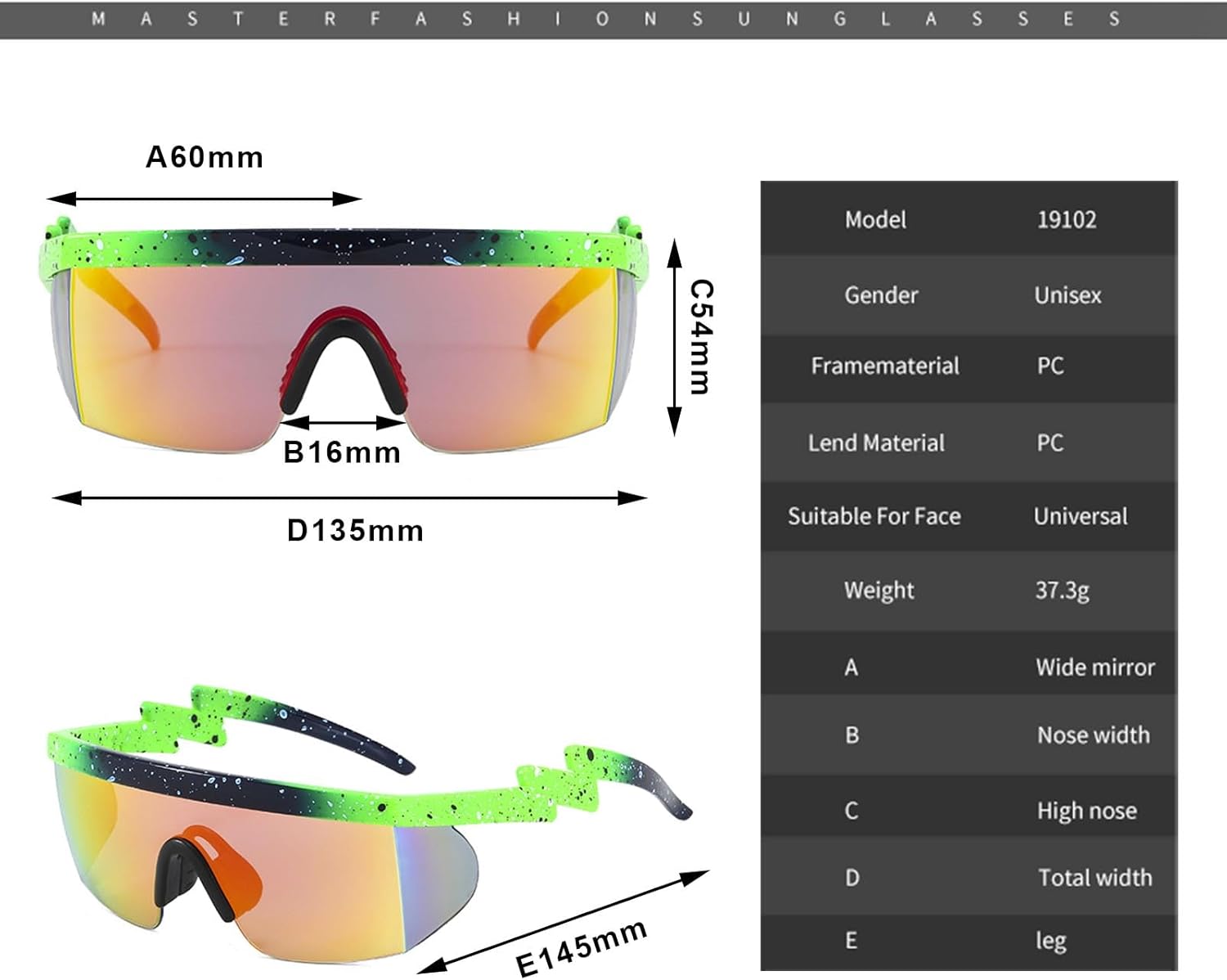 Tongcloud 3 Pair Unisex Retro Neon Retro Semi Rimless Sunglasses 80s 90s Sunglasses Lens Sunglasses for Men Women - Image 2