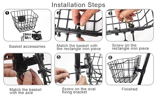 Tuuzel Front Bike Basket - Solid Steel Scooter Basket With Fixed Bracket thumb #3