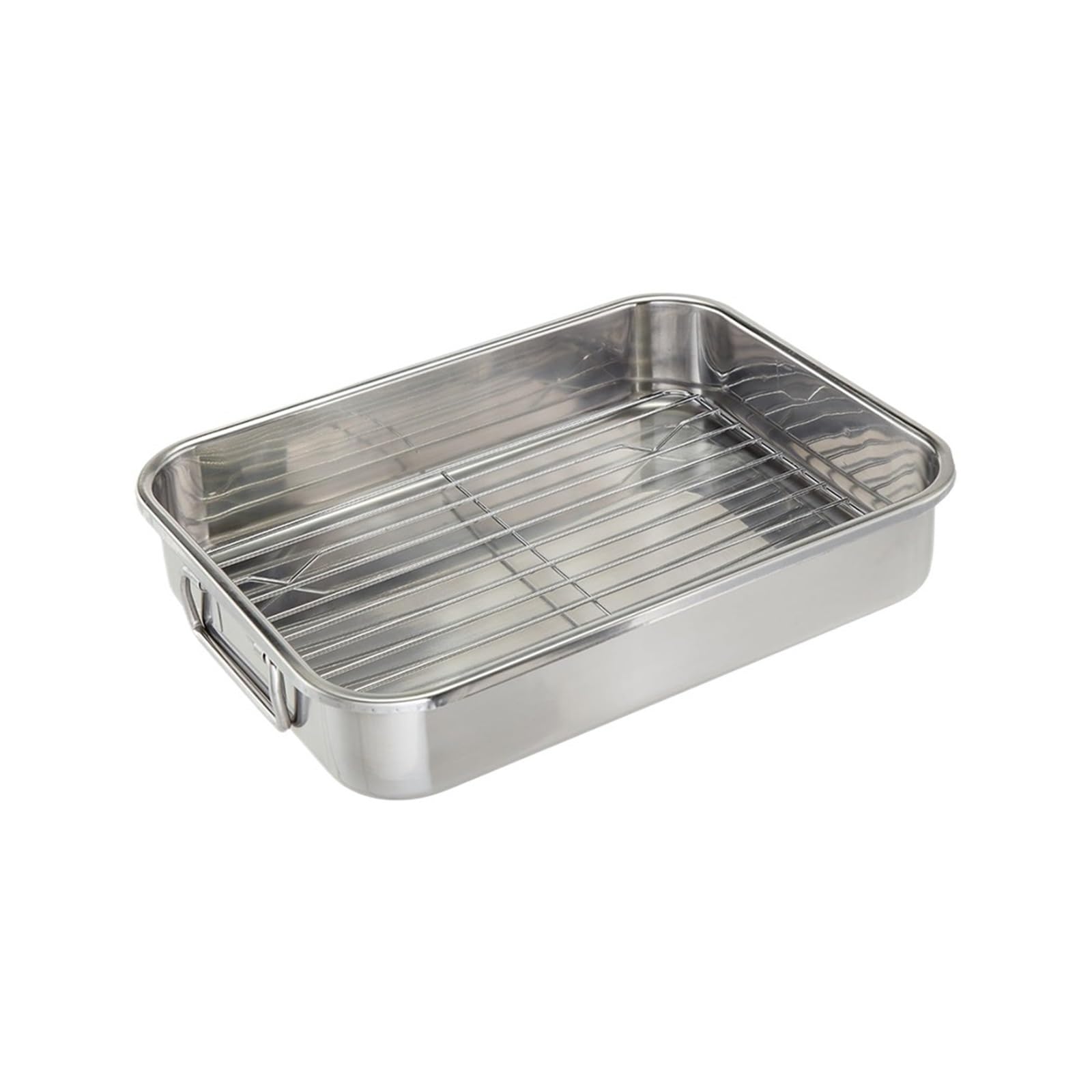 Plat à rôtir acier inoxydable avec grille