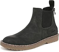 Blowfish Malibu Women's Chillin Chelsea Ankle Boots - Cozy Double Zipper, Cushioned Footbed, Low Wedge Heel