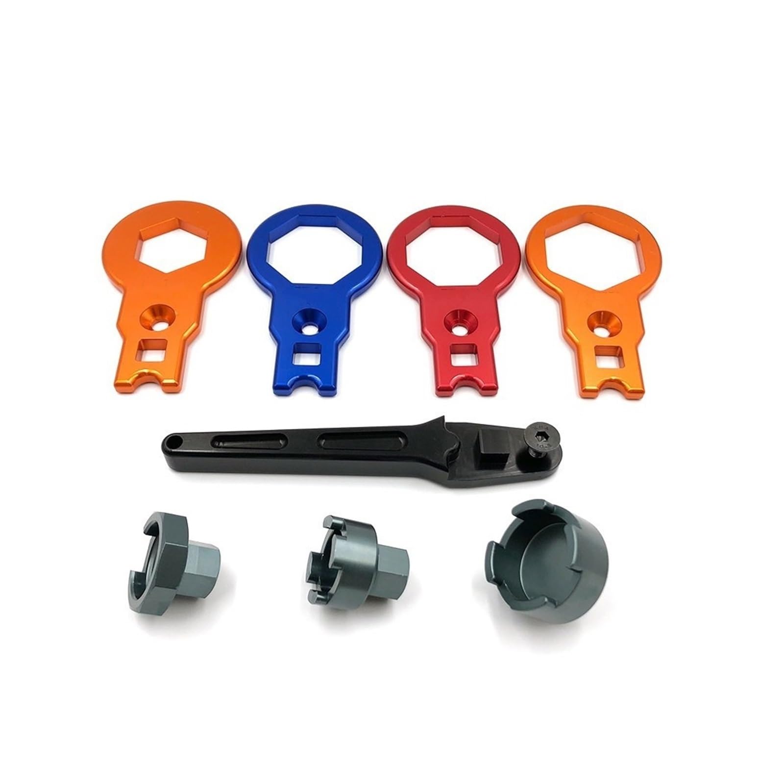 QZIVNBPM Motorcycle Fork Cap Wrench and Sleeve Fit for KYB SHOWA WP Front Shock Absorber Removal Repair Tool 50/49/35mm Spanner Flywheel Locking Tool Puller