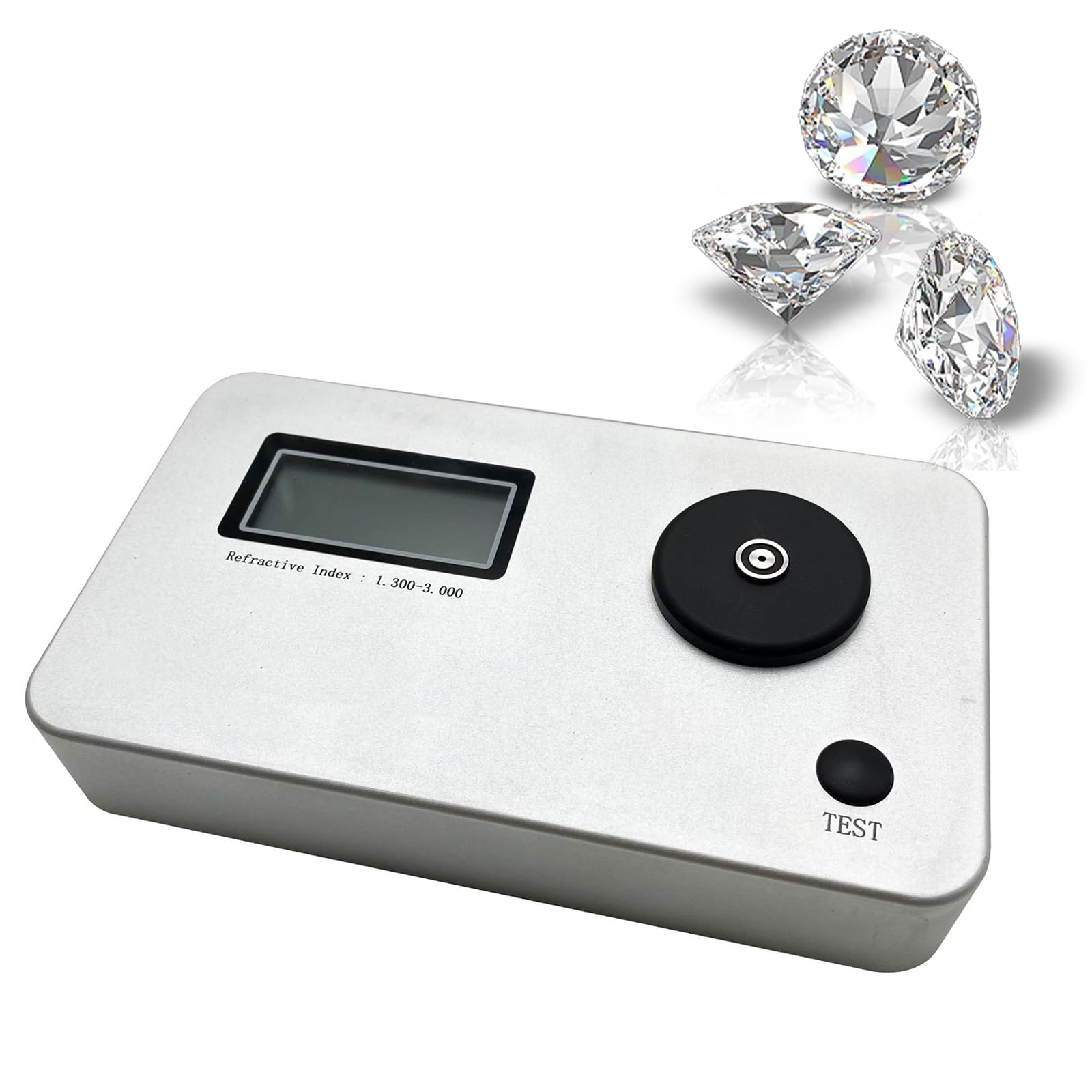 Refractómetro Digital para Piedras Preciosas, Comprobador de Autenticidad de Joyas Refractómetro de Gema, Refractómetro de Gemelogía Geológica Portátil