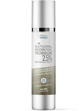 BIOLABS PRO Pregnenolone Cream 2.5% - Bioidentical Natural Pregnenolone - 25mg Per Dose - Three Month Supply - Luxury Bottle - 3.6oz