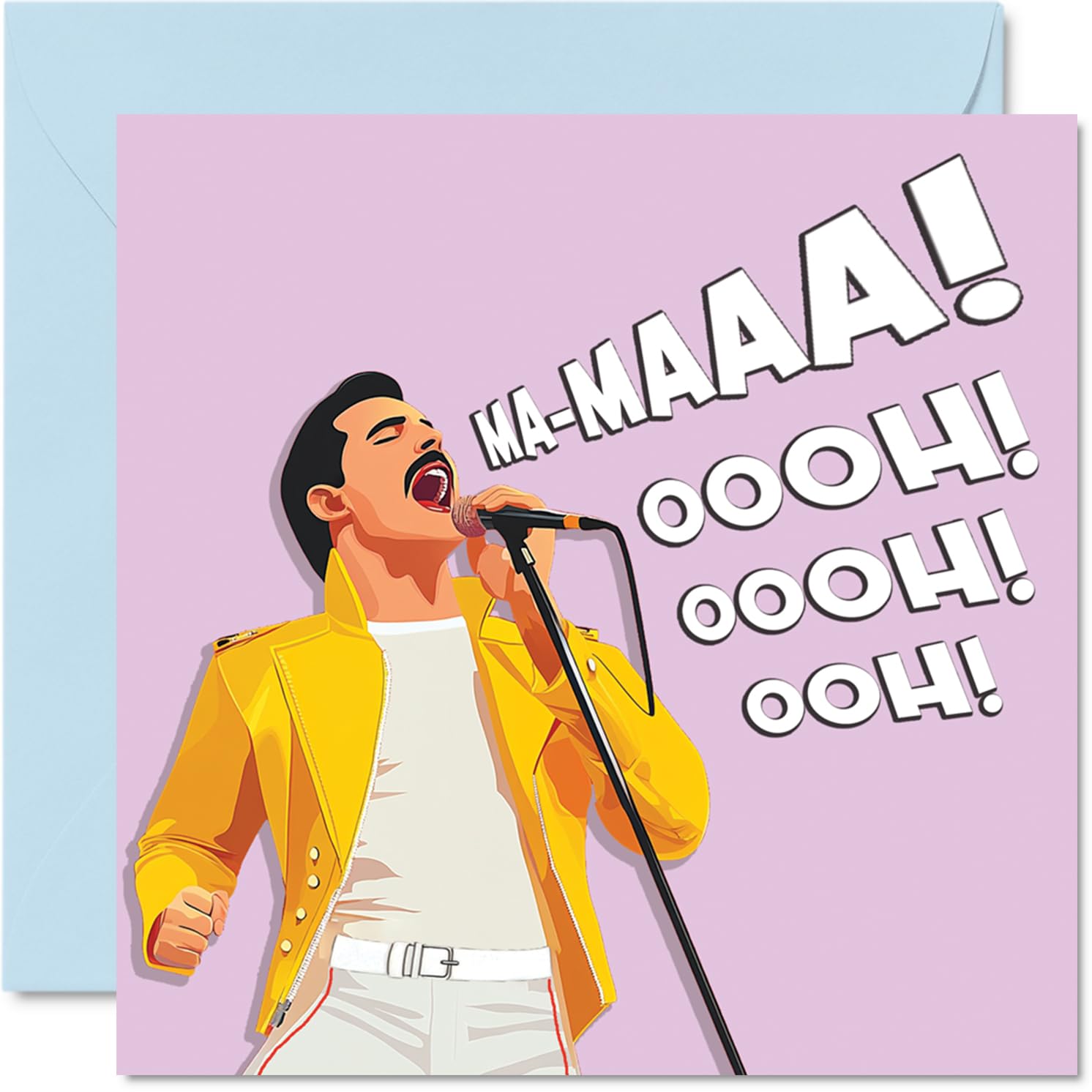 Mum Birthday Card - Mama! - Happy Birthday Card for Mum from Son Daughter, 145mm x 145mm Classic Rock Mother's Day Greeting Cards