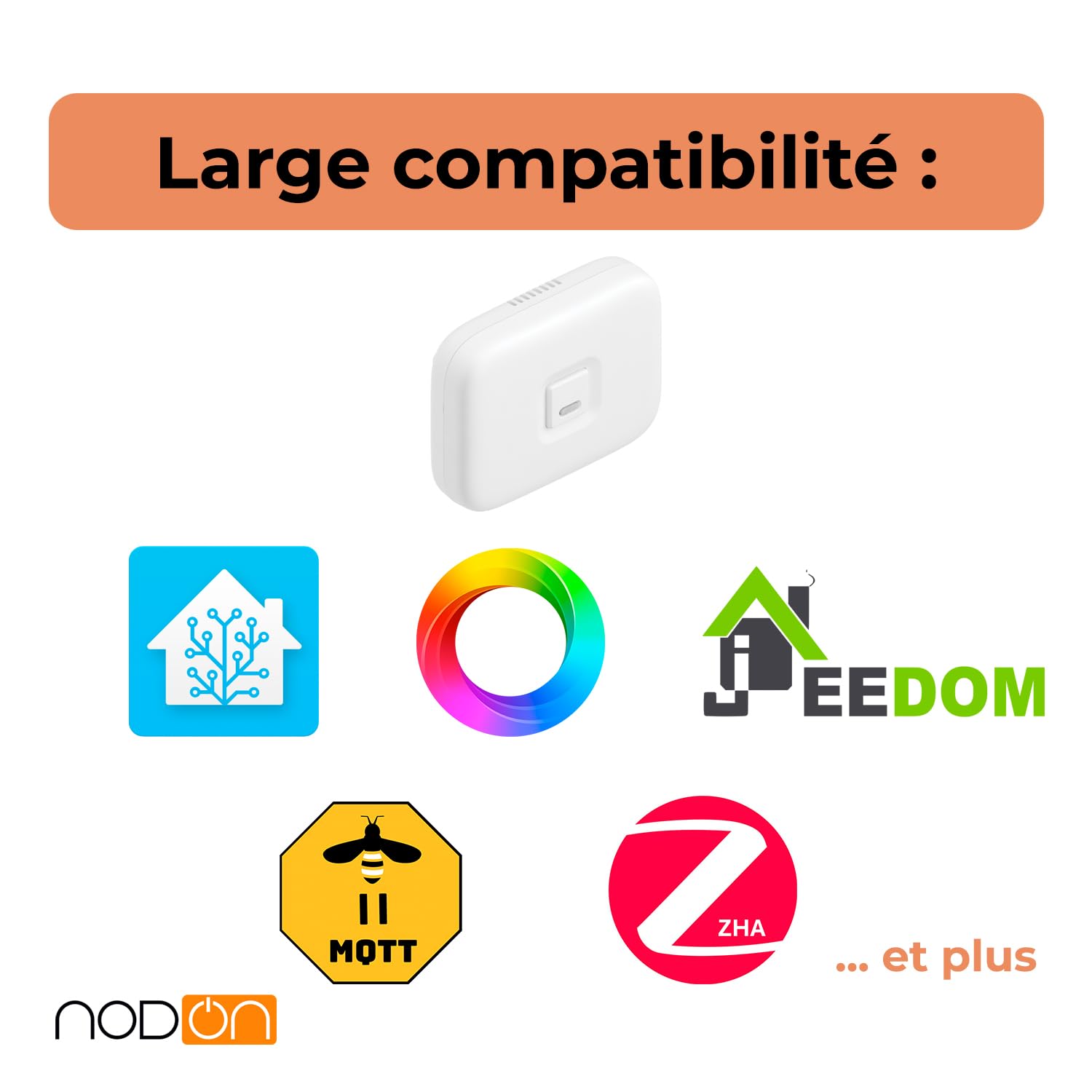 NodOn - Zigbee 3.0 Controleur Climatisation Intelligent Infrarouge - Controle Climatisation à Distance - Usage avec ou sans Télécommande - Compatible Zigbee Home Assistant, Z2M, Homey, ZHA