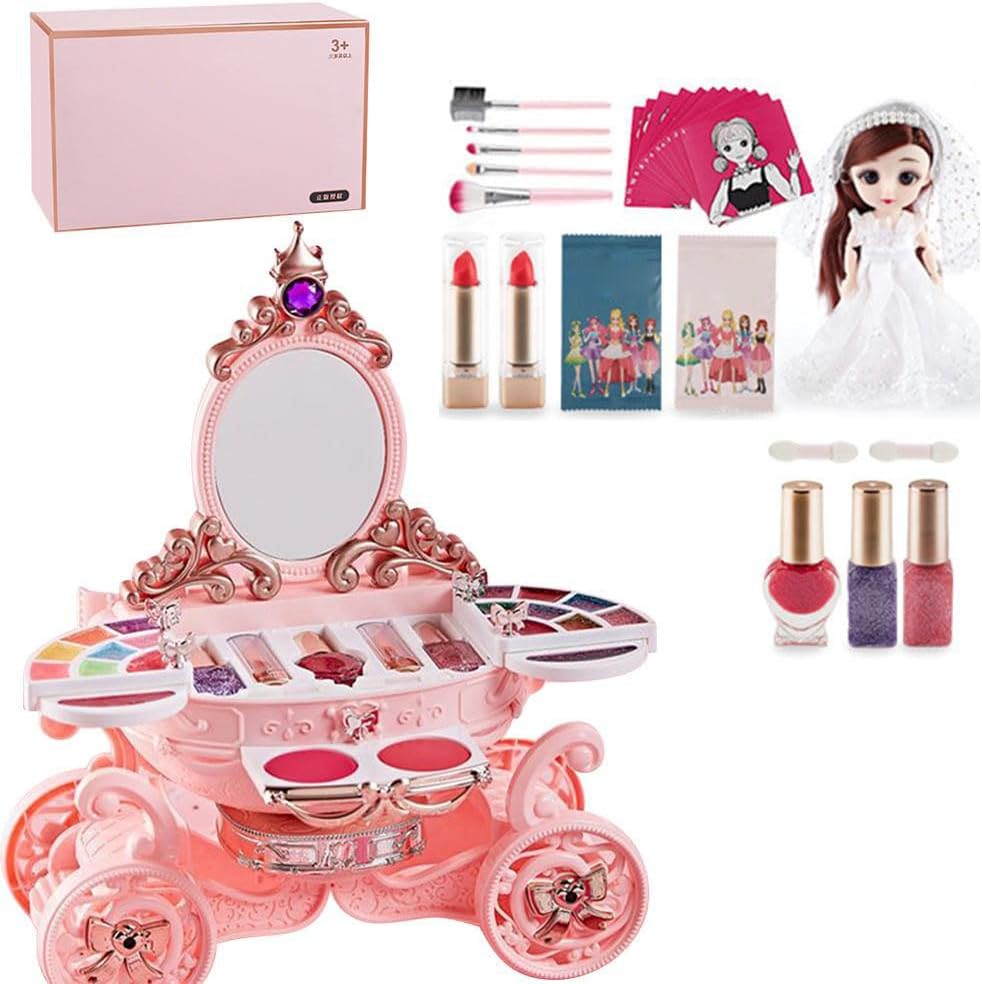 Kids Makeup Kit, Make Up Toys Christmas Birthday Toys for Girl (Without a Doll)
