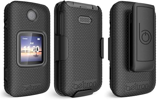 Miniatura 4 de Funda con clip para cinturón para Alcatel Smartflip/Alcatel Go Flip 3, funda protectora a presión con clip giratorio para cinturón combo para