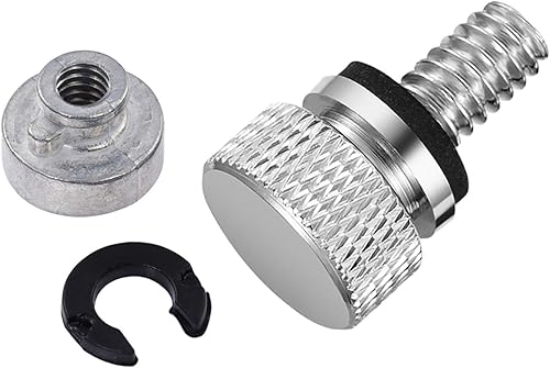 Amazicha Kit de montaje de tuerca de tornillo de aluminio cromado compatible con Harley Davidson Sportster Softail Touring Dyna 1996-2025