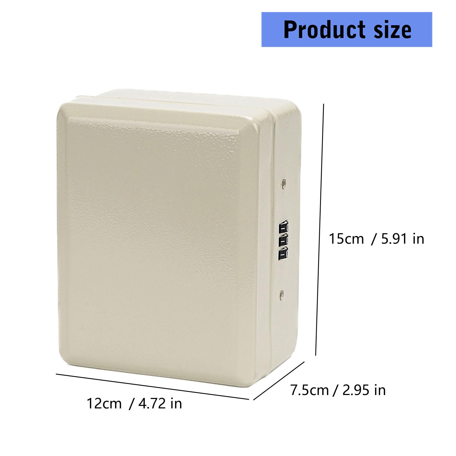 Boîte à clés moderne pour une utilisation en intérieur et en extérieur avec serrure à code Capaci résistante aux intempéries et solution sécurisée pour la maison et le bureau