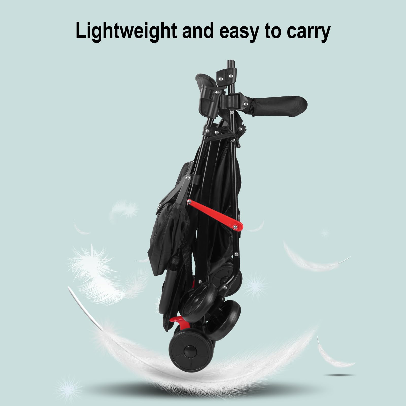 Poussette Canne Multipositions, poussette de 0 à 3 ans et demi, jusqu'à 25kg, poussette de voyage portable et légère, position allongée pour nouveau-nés, pliage compact