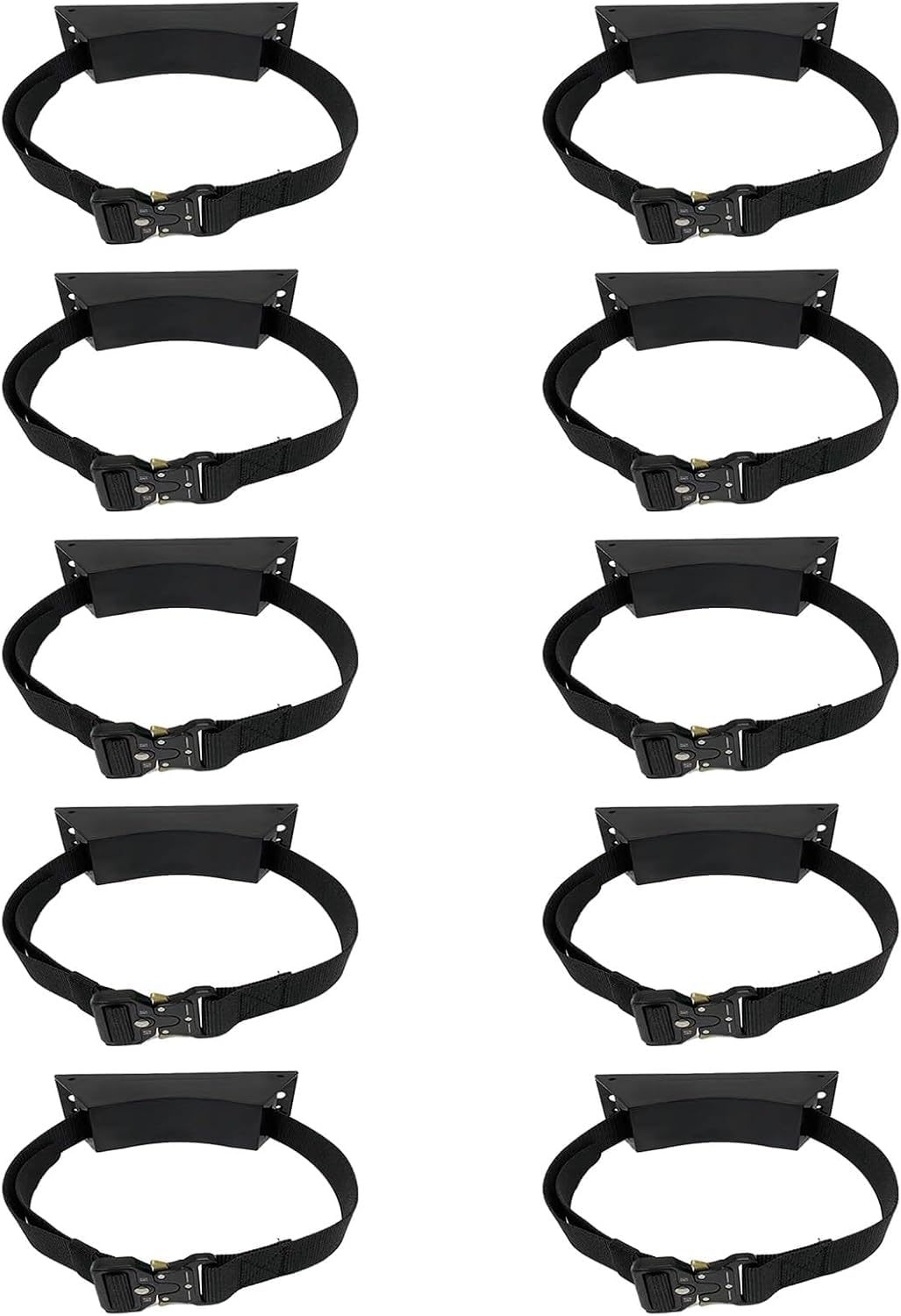 CucCe Oxygen Tank Cart Holder Gas Cylinder Holder Wall-mounted Bracket, Portable Oxygen Tank Storage Rack with Screws & Safety Strap(Schwarz,10pack)