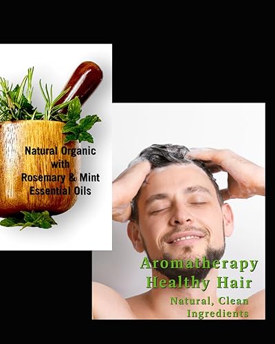 Shampoo & Conditioner Set, Rosemary Mint Blend, Sulfate Free, Natural Organic, Essential Oils 8oz ea