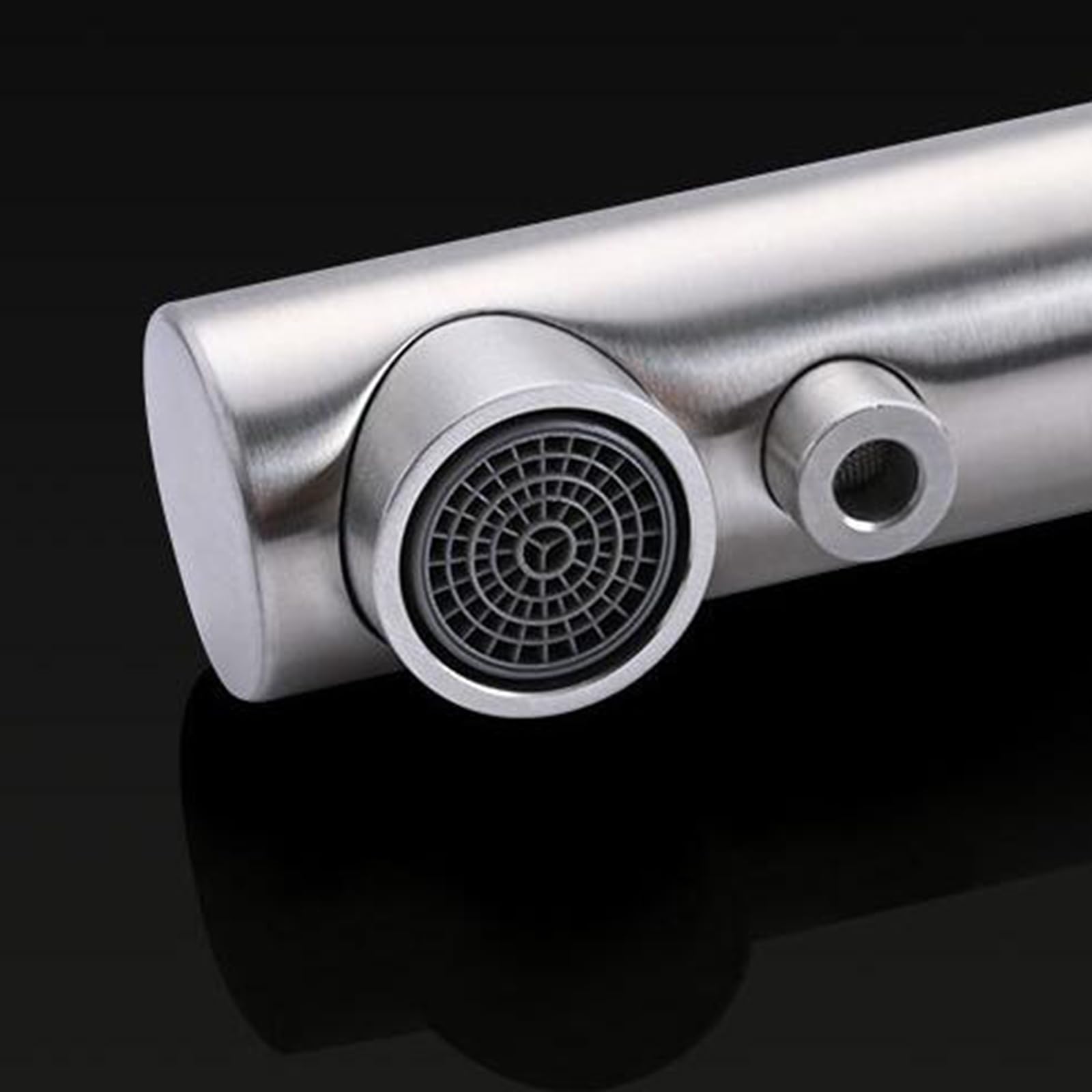 Grifo Cocina 3 Vias Osmosis Acero Inoxidable Giratorio Fría y Caliente Grifo Fregadero Cocina-Gris