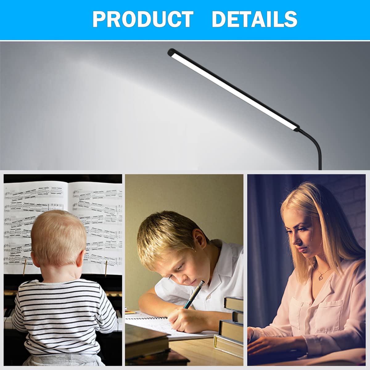 ACMHNC LED Stehleuchte Dimmbar Mit Fernbedienung, 18W LED Wohnzimmer Stehlampe Touch Leselampe für Schlafzimmer Studie Büro,Schwanenhals Standlampe Schwarz, Timer-Funktion, 1400LM, Kein Flimmern