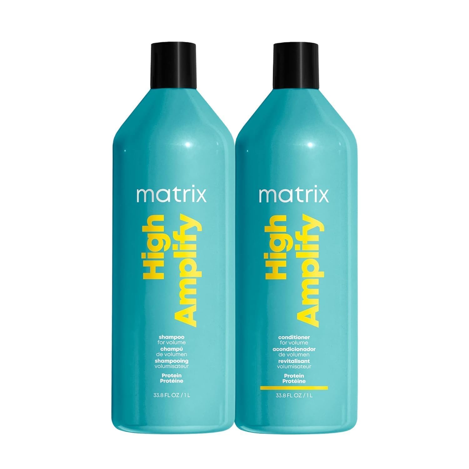 Matrix High Amplify Volumizing Shampoo & Conditioner Set - Instant Lift, Lasting Volume & Strengthening, Silicone-Free, For Fine, Thin & Limp Hair, Salon Professional