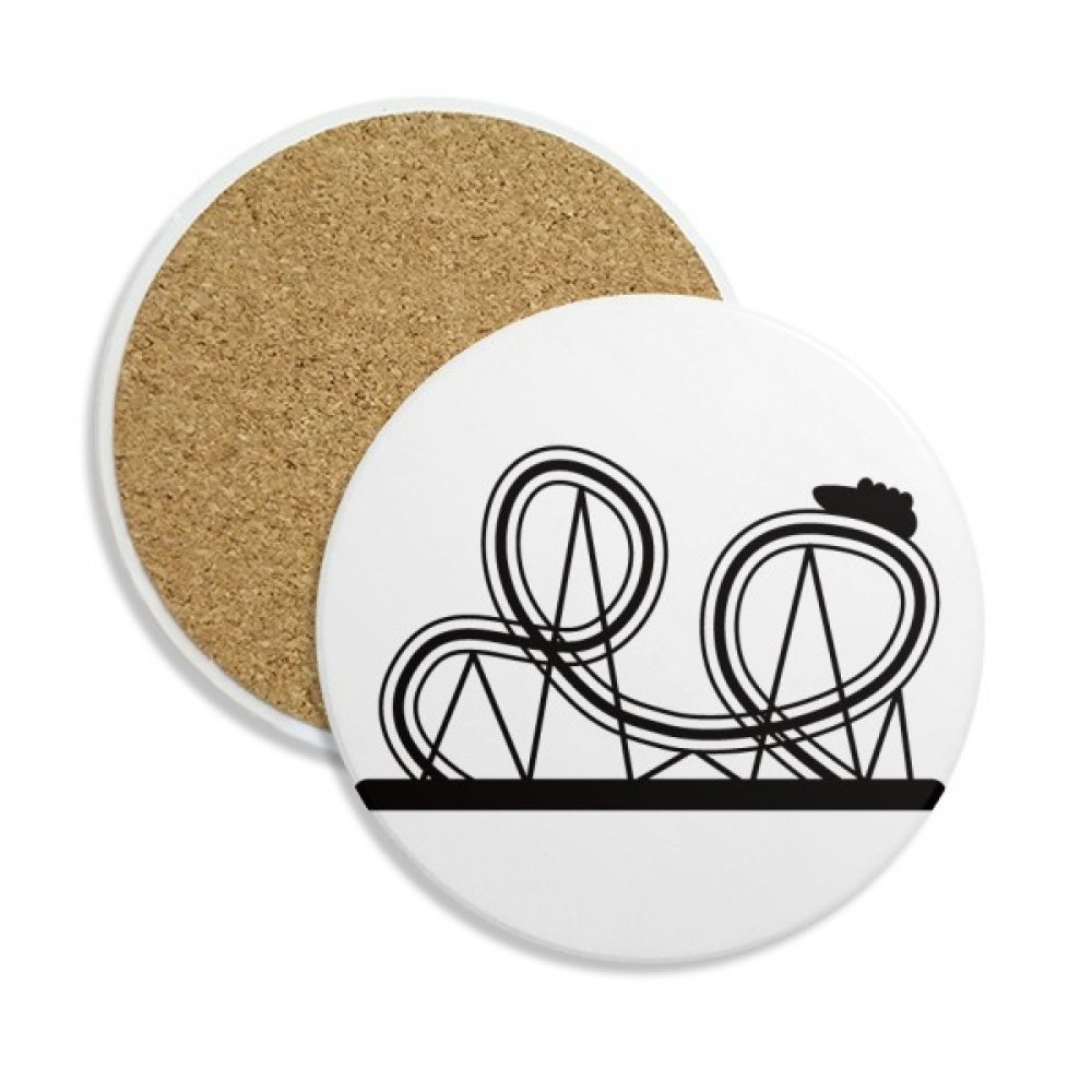 Coaster en céramique Roller Coaster Noir sous-verre absorbant pour mug