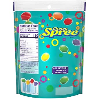 Wonka Spree Original Hard Candy, Resealable Bag, 12 Ounce Bag