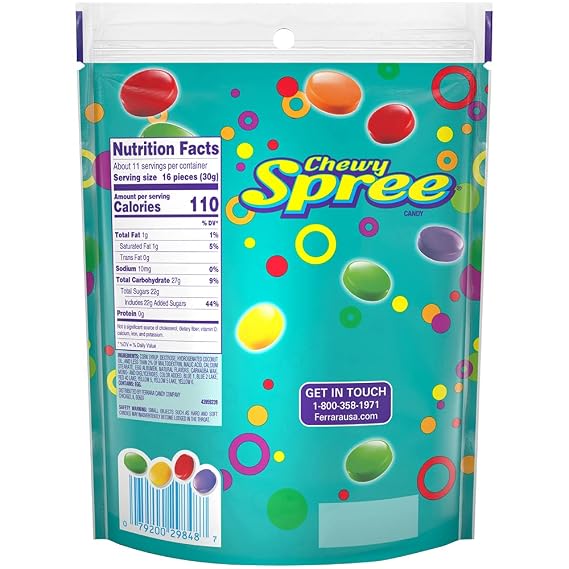 Wonka Spree Original Hard Candy, Resealable Bag, 12 Ounce Bag