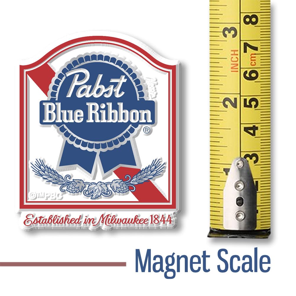Amazon.com: Pabst Blue Ribbon Beer Logo Magnet by Classic Magnets