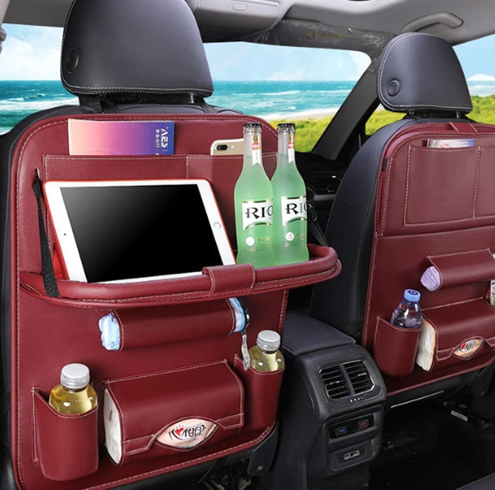 Car Seat Back Storage for Opel Astra J Astra K Astra H Astra G Astra-H Sri Astra J, Backseat Organizer Pocket Foldable SeatBack Organizer,Red