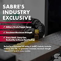 Vista 6 de SABRE Crossfire - Gel de pimienta, se despliega en cualquier ángulo, maximiza la adquisición de objetivos contra múltiples amenazas, clip