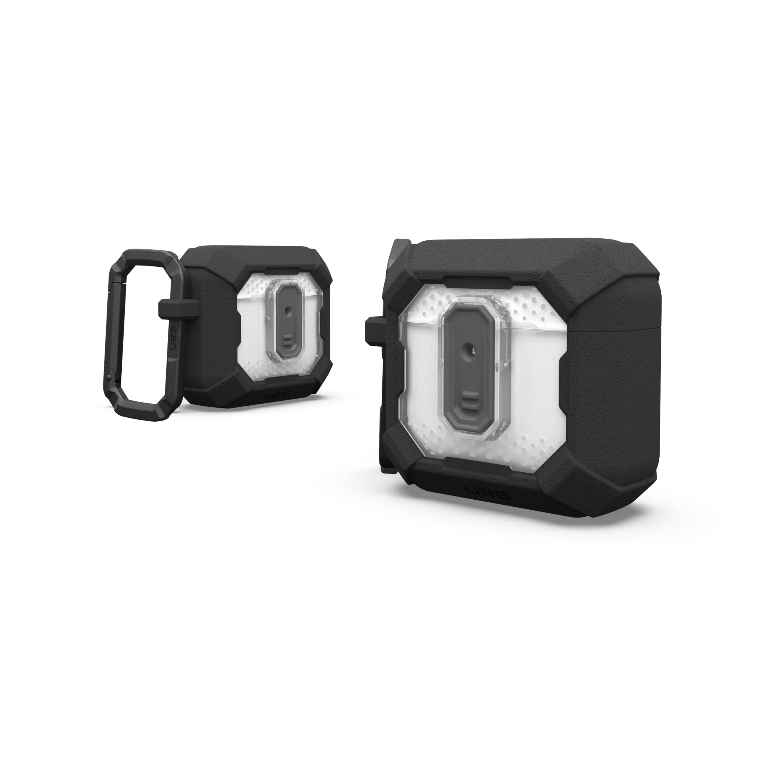 URBAN ARMOR GEAR UAG - Custodia protettiva progettata per AirPods (4a generazione, 2024) con blocco al plasma, robusta custodia protettiva rigida di grado militare con coperchio di blocco sicuro e