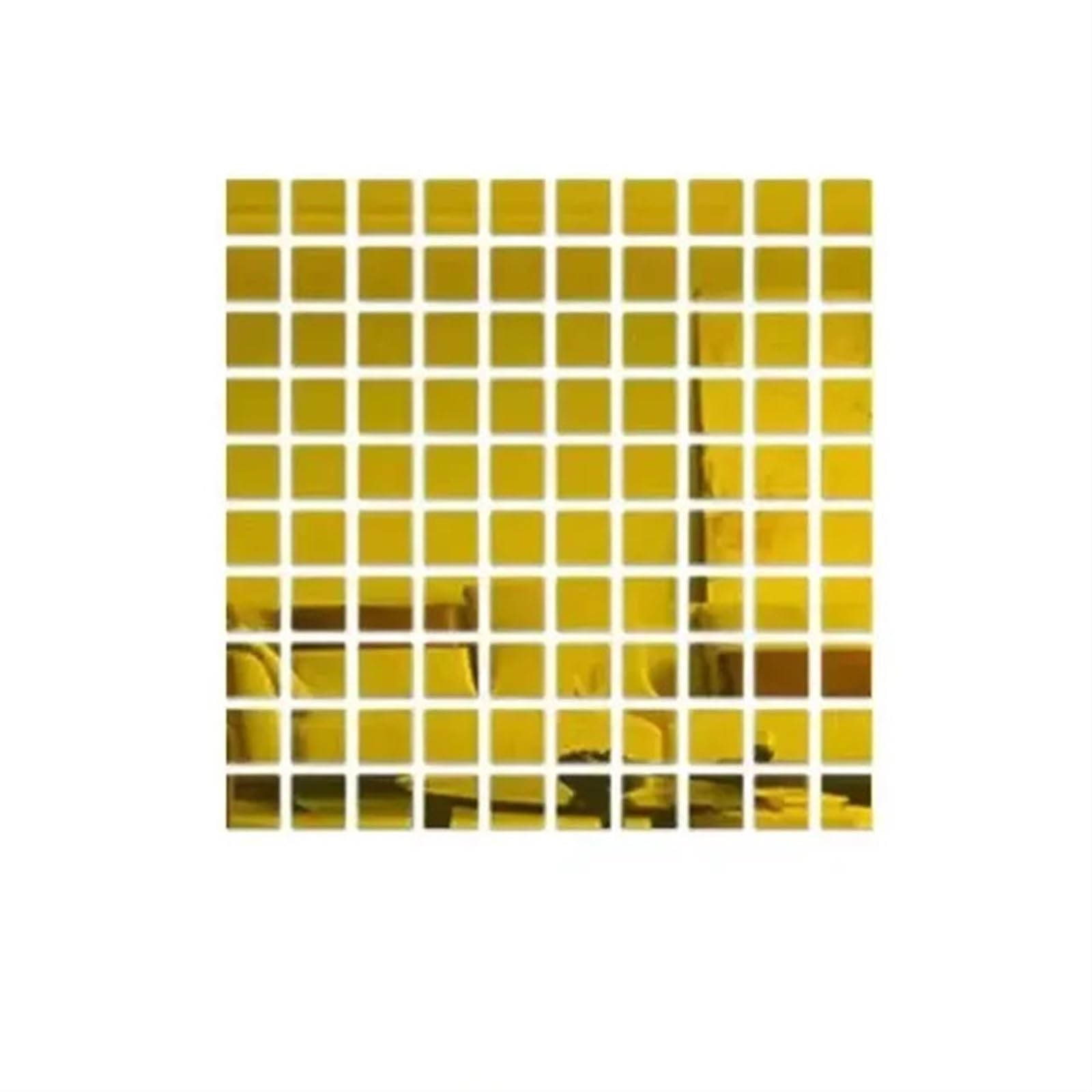 100pcs 3D Square Wall Stickers Mirror Decal DIY Mural for Living Room Bedroom Art Home Decor 2/3/4cm for Bathroom(Gold,100pcs 2x2cm)
