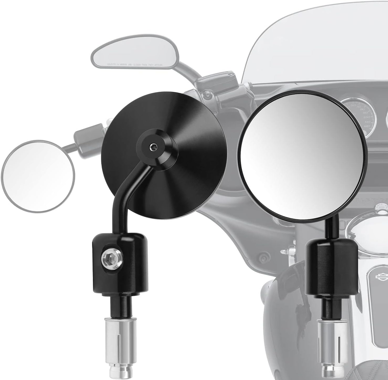 Buy OCPTY Convex Mirrors 7/8 1 Black Motorcycle Side Mirrors Handle Bar