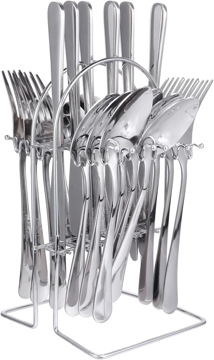 Stainless Steel Cutlery Set Forks and Spoons Silverware Set Dining Utensil Kit