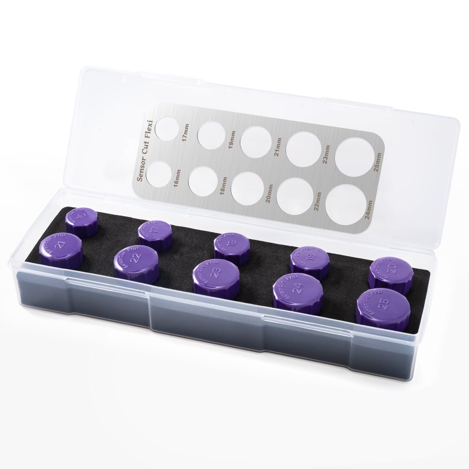 FOSHIO Sensor Cutter Kit 16-25mm, Lackschutzfolien Cutter Werkzeug, Precision PDC Sensor Cutter, Präzises Auto Radar Loch Cutter Hilfe für Fahrzeug Parksensoren Vinyl Wrap Werkzeugsatz