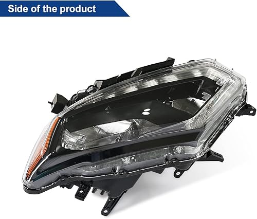 Miniatura 4 de BoardRoad Conjunto de faros delanteros compatible con Nissan Rogue 2014 2015 2016 con faros halógenos LED DRL estilo de fábrica lado del conductor y