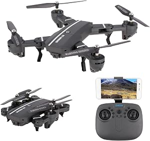 Aerial Photography Drone Foldable Quadcopter UAV with Portable Case 0.3MP Camera 100m Remote Control