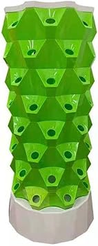 Hydroponic Tower Growing System, Garden Hydroponic Growing System Vertical Tower, Hydroponics Growing System for Vegetables, Aeroponic Tower with Hydrating Pump, Seeding Bed & Net Pots,Green-48Pots