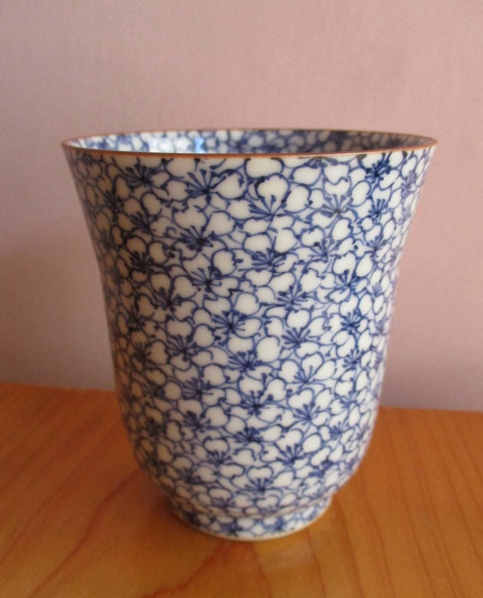 京焼・清水焼 【平安 助田正山】 桜小紋湯呑 桜詰 花模様の名人 希少