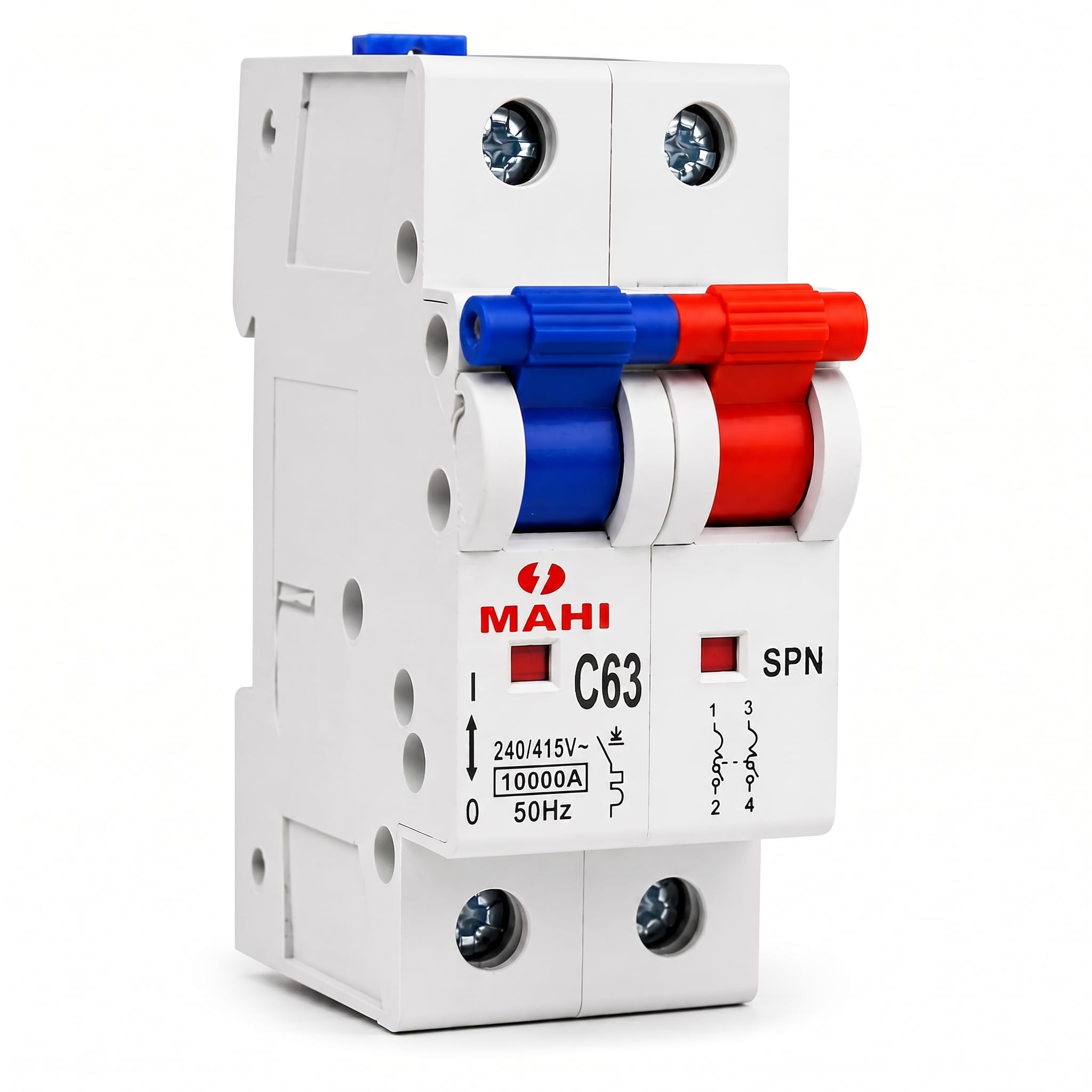 MAHI 63A Double Pole C Curve MCB | Miniature Circuit Breaker for Industrial & Residential Electrical Safety | Shock & Short Circuit Protection-image-37