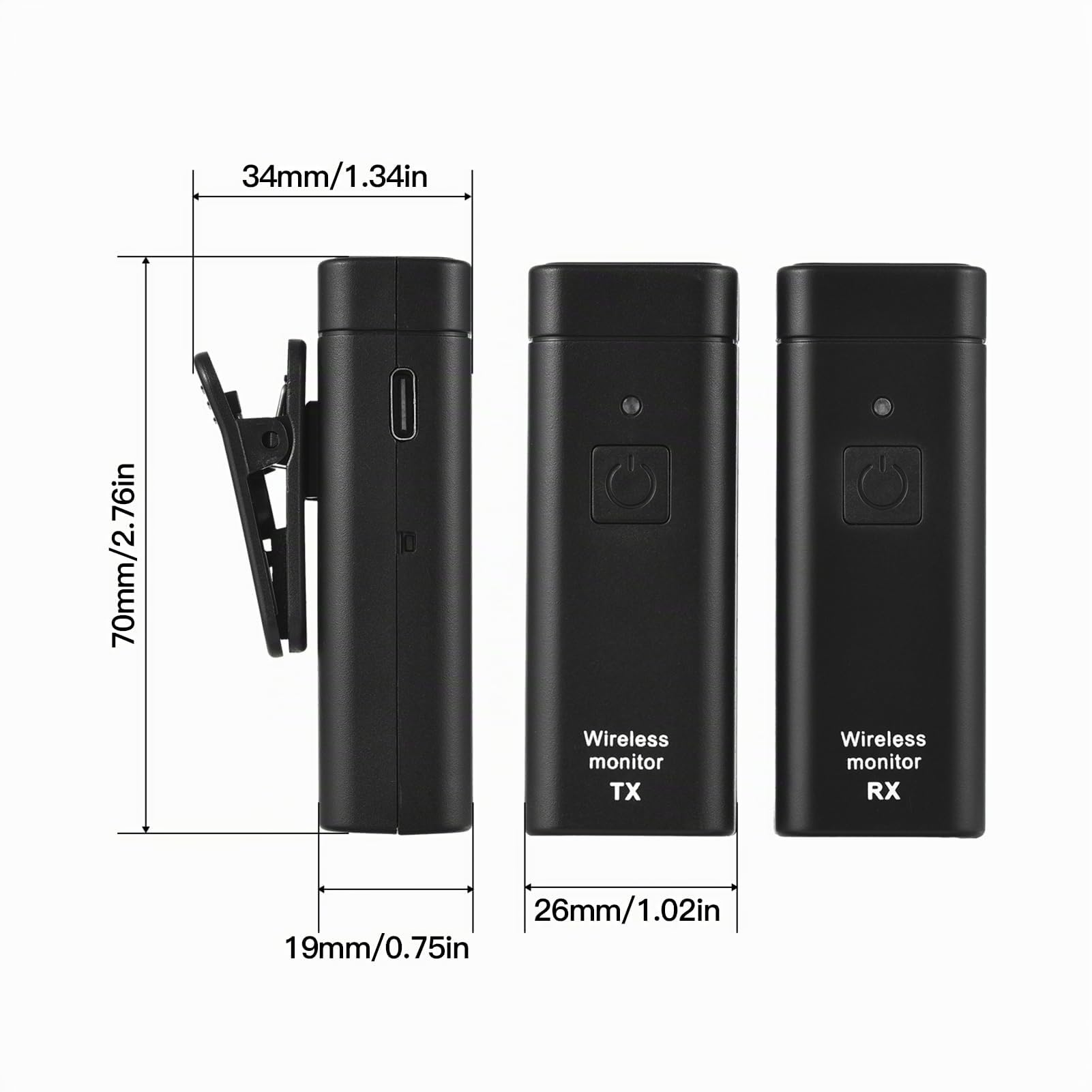 HUIOP di monitoraggio wireless per cuffie in-ear con cuffie ritorno in tempo reale UHF FM senza ritardo simultaneo per Singer Band Stage stereo IEM professionale Transm