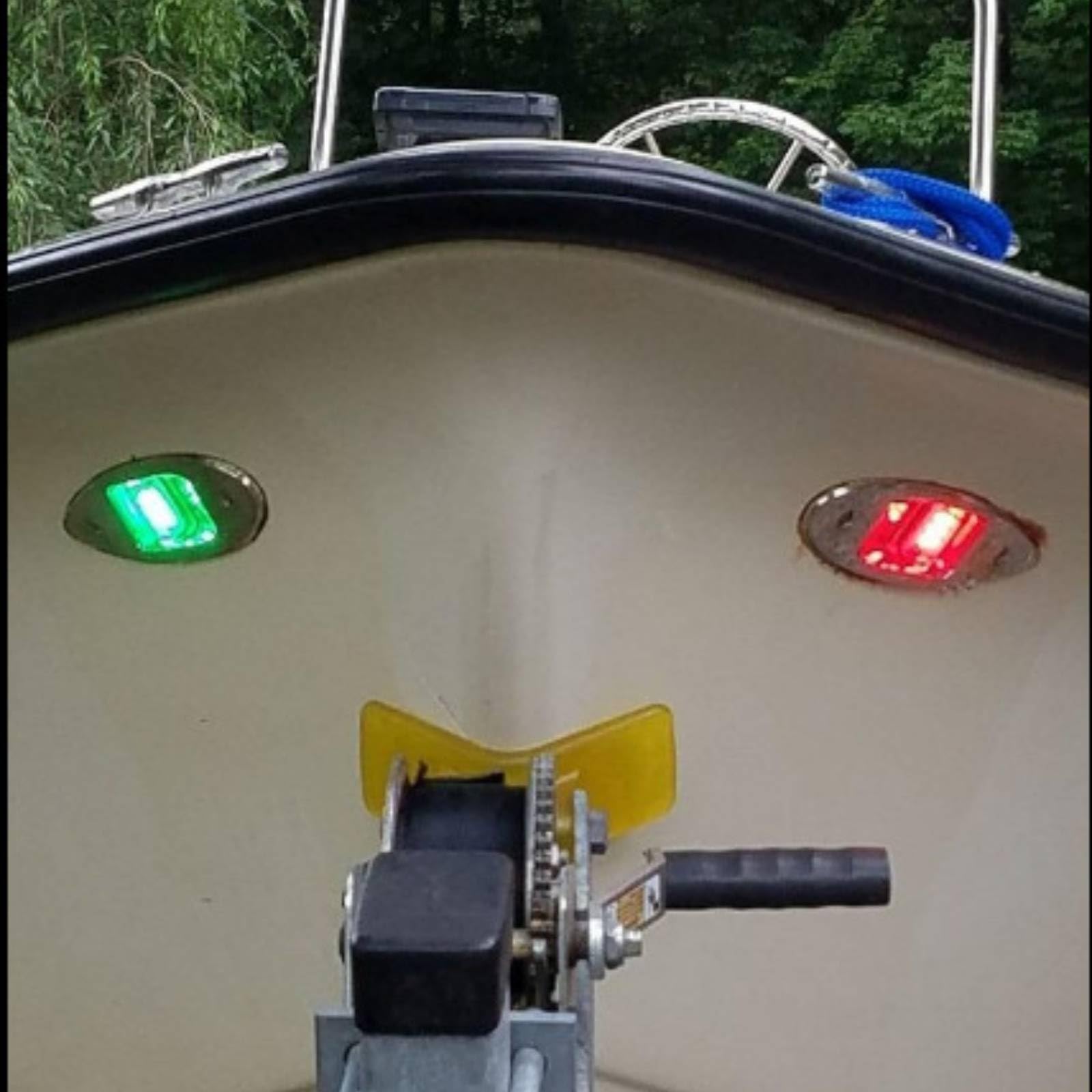 Lampe Signalisation Marine Étanche avec Support en Acier Inoxydable pour Bateau Pêche
