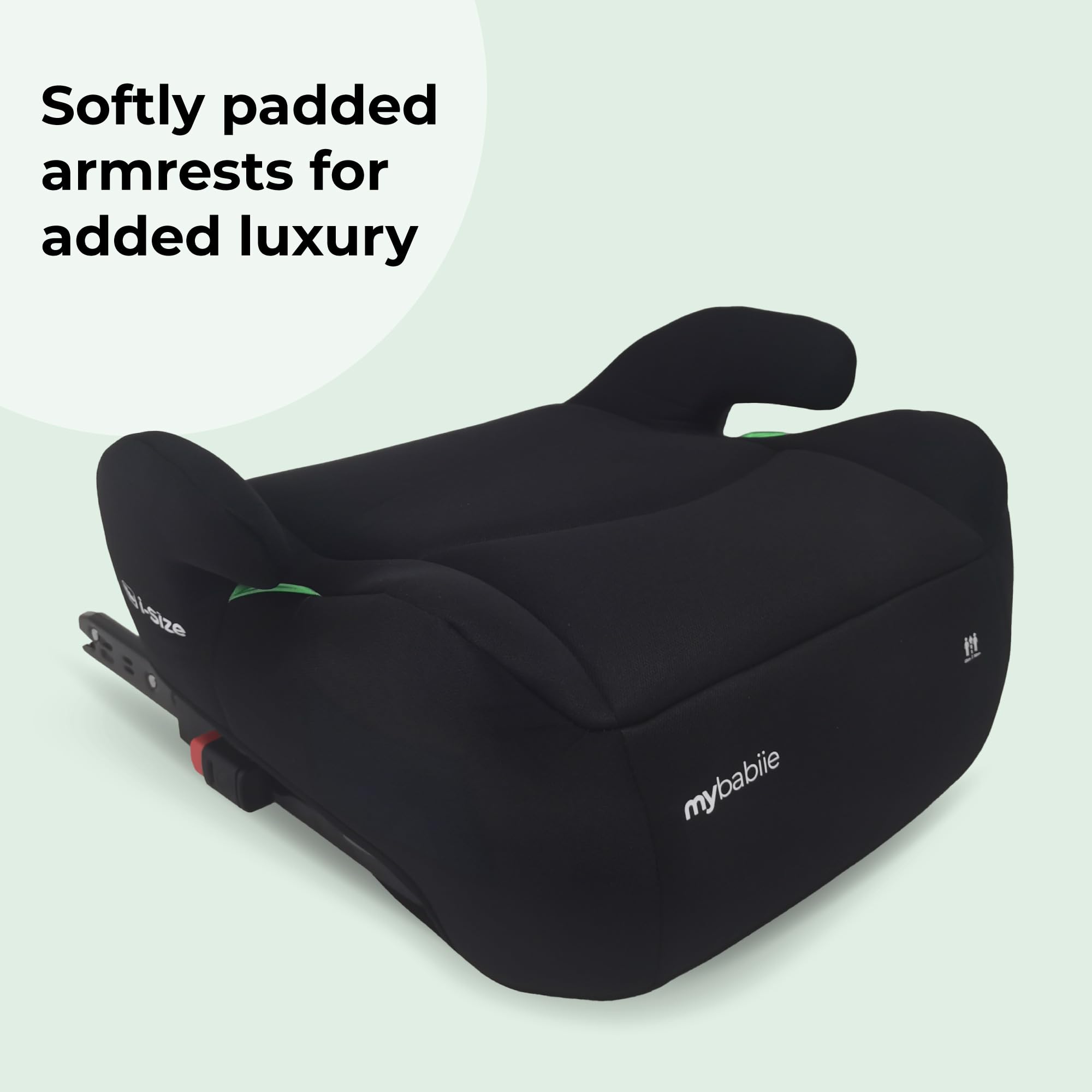 My Babiie MBCSB20 Child Booster Seat - ISOFIX, R129 i-Size 125-150cm (Group 3, 6 to 12 Years Approx.) Portable Kids Car Seat, Comfortable, Compact, Lightweight, Ideal for Travel - Black — view 6