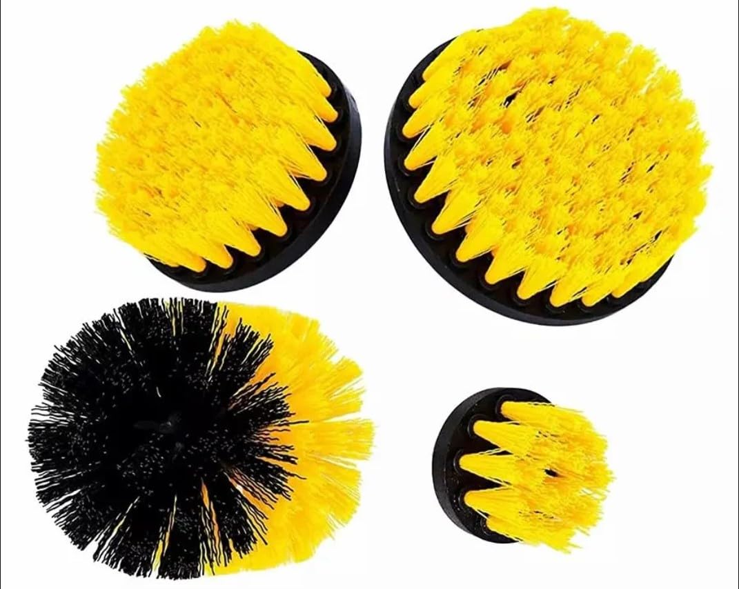 Inditrust Multifunctional Cleaning Scrubbing Plastic Brush Kit with 1/4" Hex Shank for Drill Attachment (Drill NOT Included) (4 Piece Set) (B0CTKHWRJ9) Amazon Price History, Amazon Price Tracker