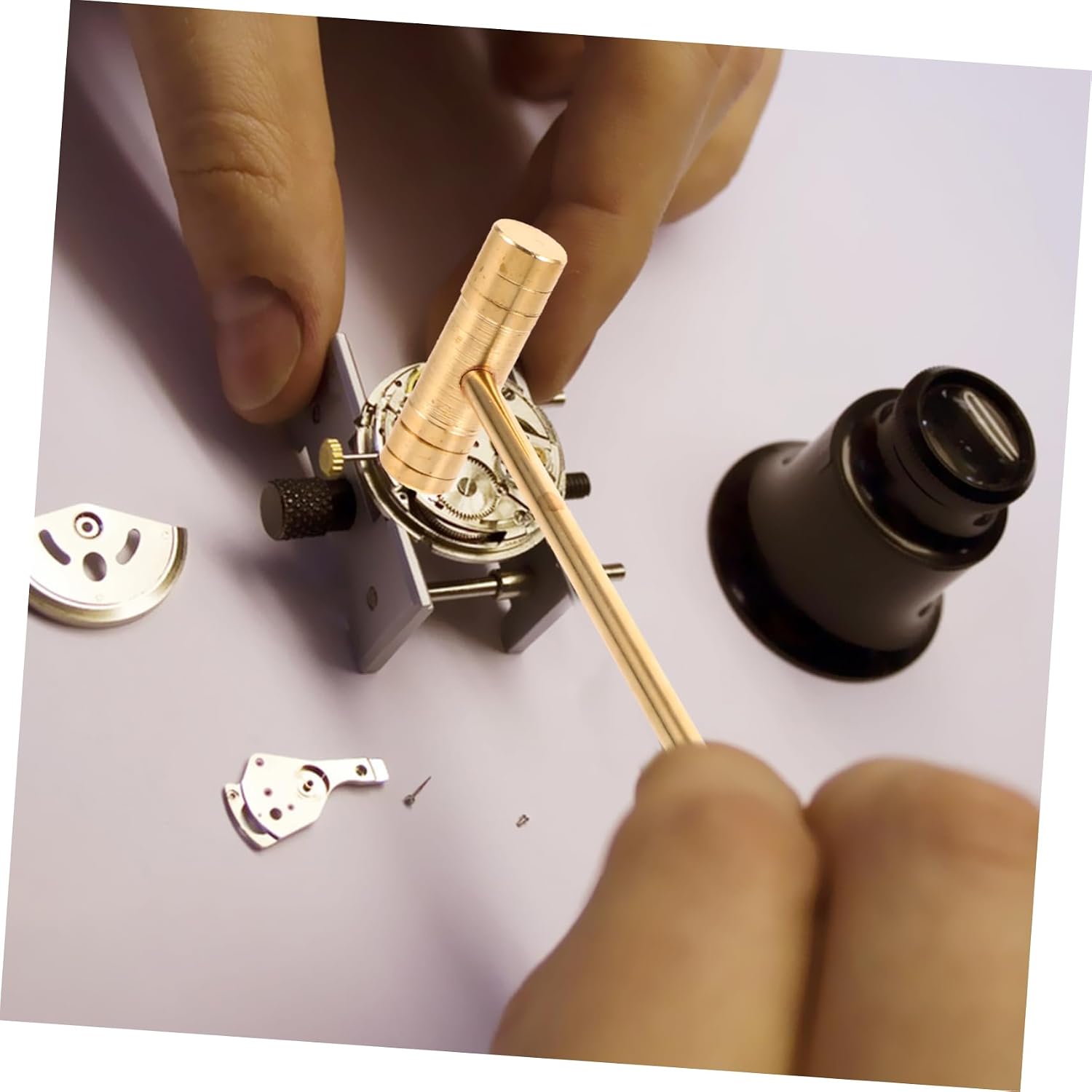 FOMIYES Small Mallet Repair Tool Mini Hammer Soft Face Hammer Brass Mallet Hammer for Jewelry Making