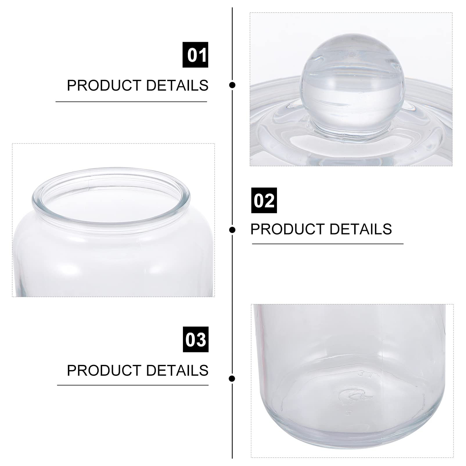 MAGICLULU 3l Glas Vorratsdose Deckel Luftdichter Behälter Für Trockenfrüchte Kaffeebohnen Honig