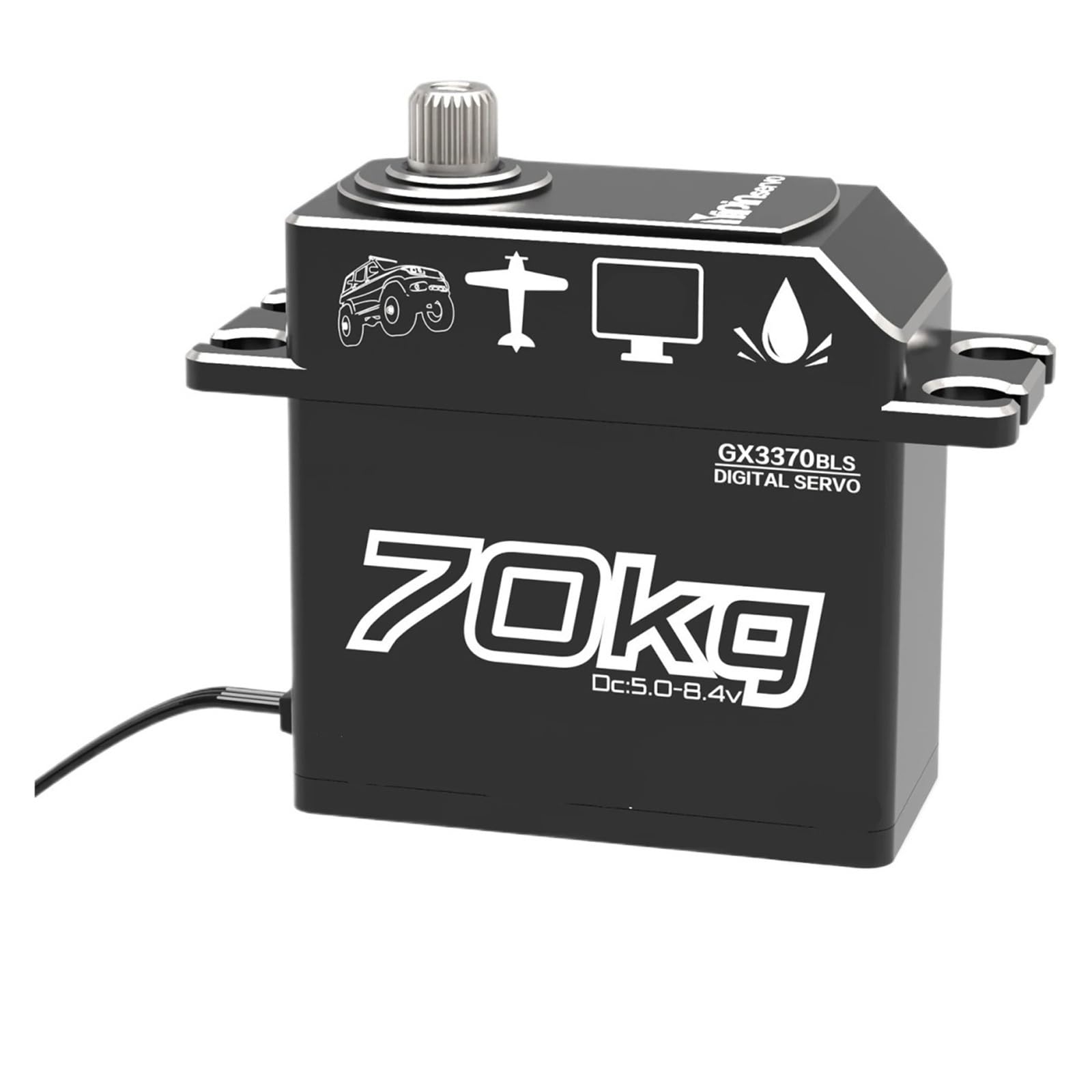 Serwo cyfrowy o wysokim momencie obrotowym 70 kg Gx3370Bls 180/270/360/357 stopni 5,0-8,4 V (360 stopni)